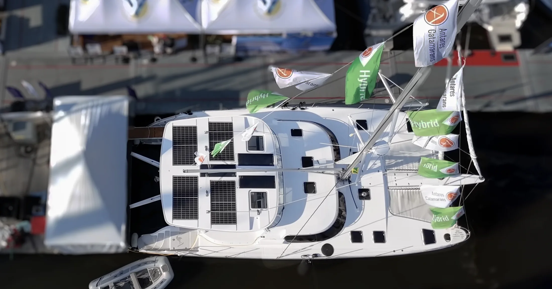 Antares catamaran display at the Annapolis Sailboat Show