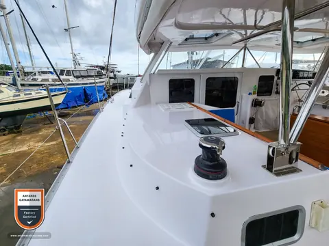 Cloud Nine Antares listing photo showing port aft looking forward.