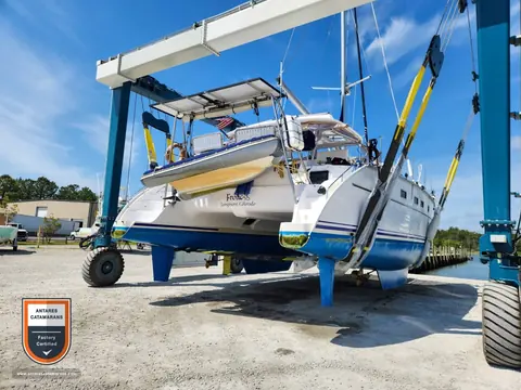 Frolic Antares listing photo showing frolic starboard aft sling 1.