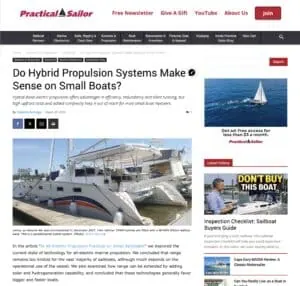 Practical Sailor magazine case study: Lonna, an Antares 44 hybrid catamaran commissioned in December 2022