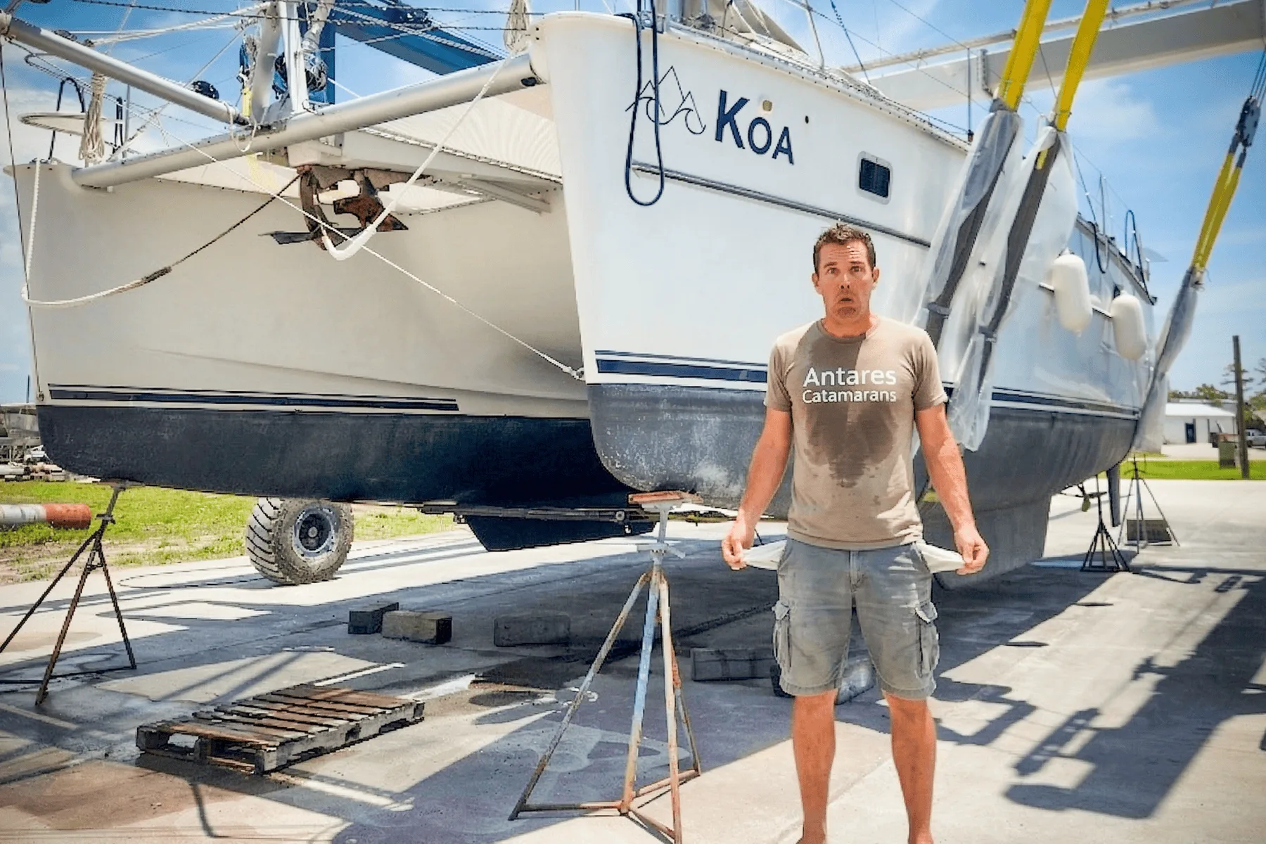 Owner evaluating the real costs of living aboard a cruising catamaran