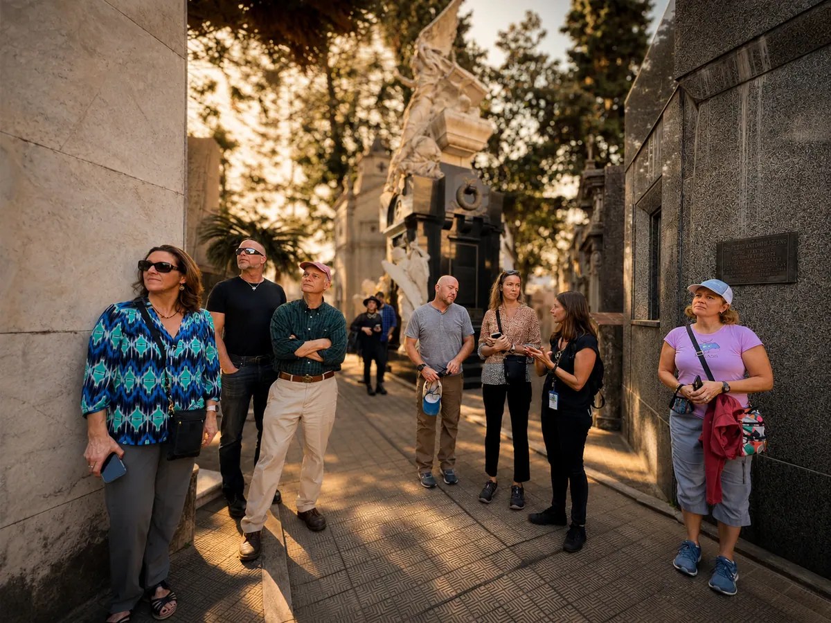 Owners walking through Buenos Aires history during Antares University week