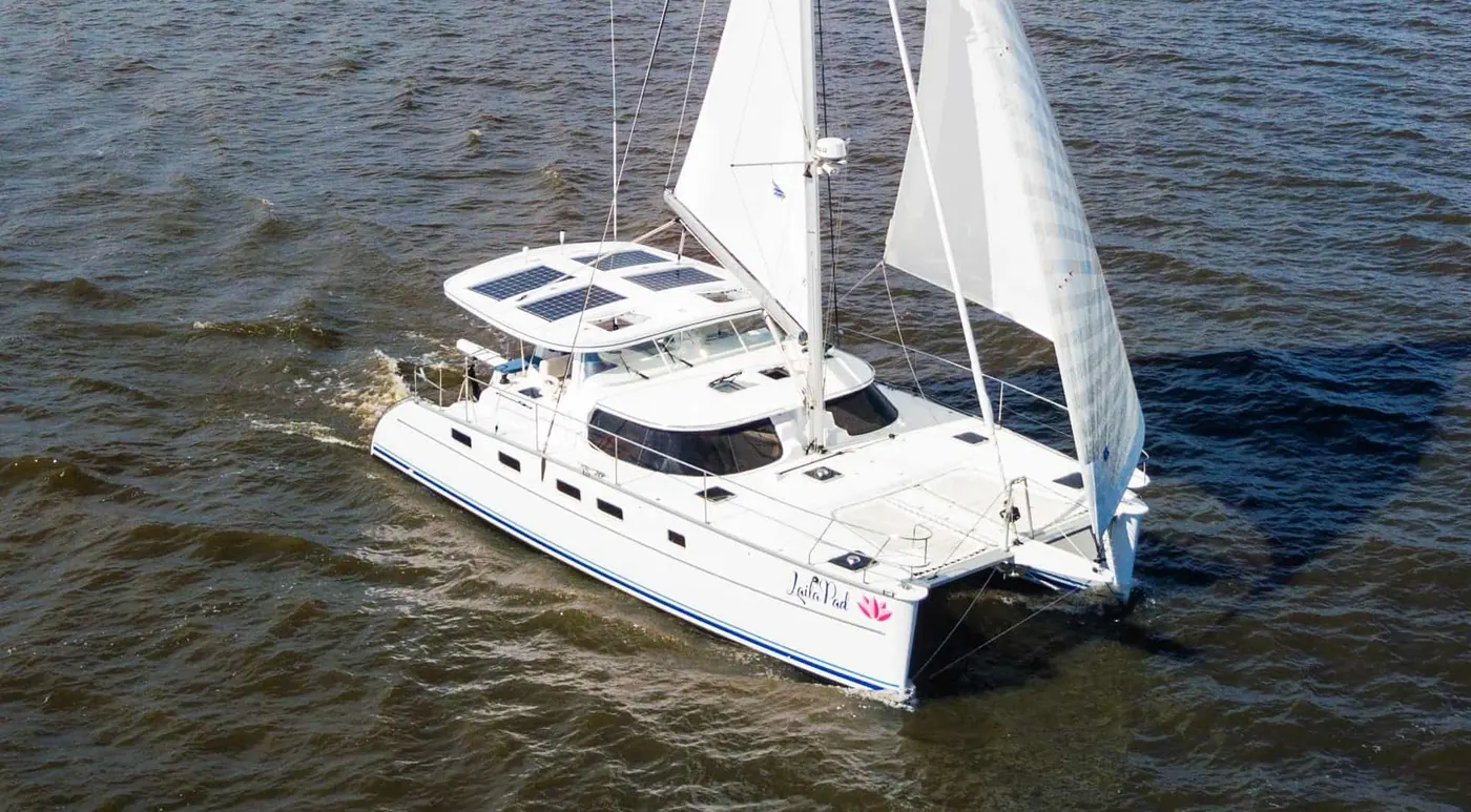 Antares 44 GS sailing under main and headsail in open water