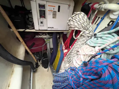 Whatabout Antares listing photo showing genset locker scaled.