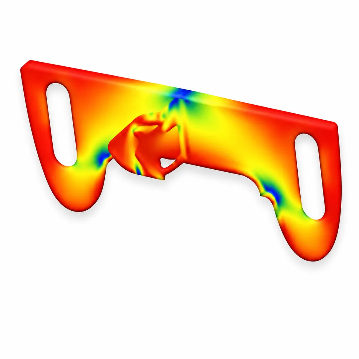 Finite element analysis diagram showing mast load engineering for Antares construction