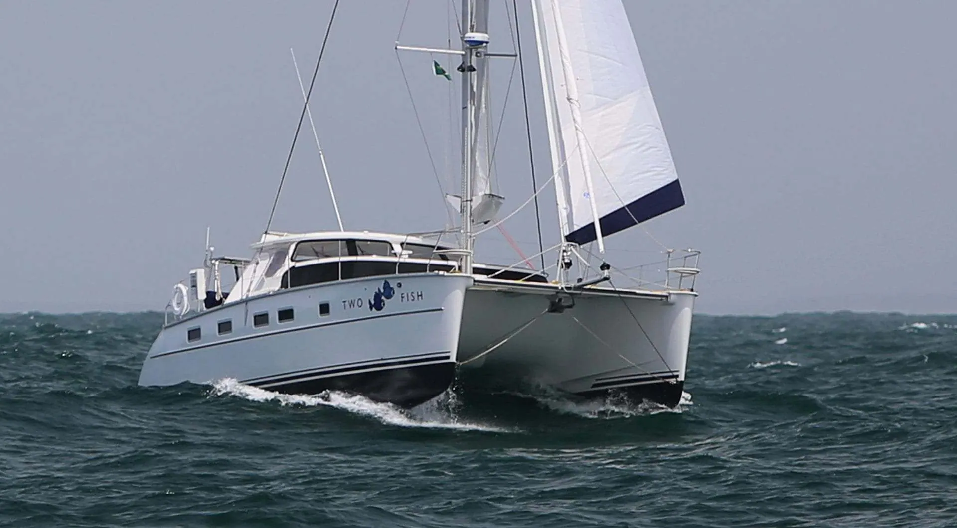 Antares 44 sailing offshore with full sail plan