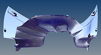 The bridgedeck surface is significantly higher in the aft section below the cockpit floor