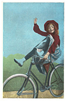 Girl riding on bike