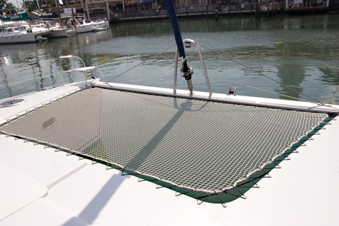 example of trampoline Example of trampoline on a catamaran