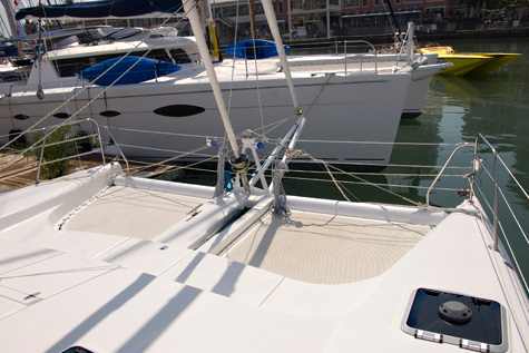 catamaran example example of trampoline on a catamaran