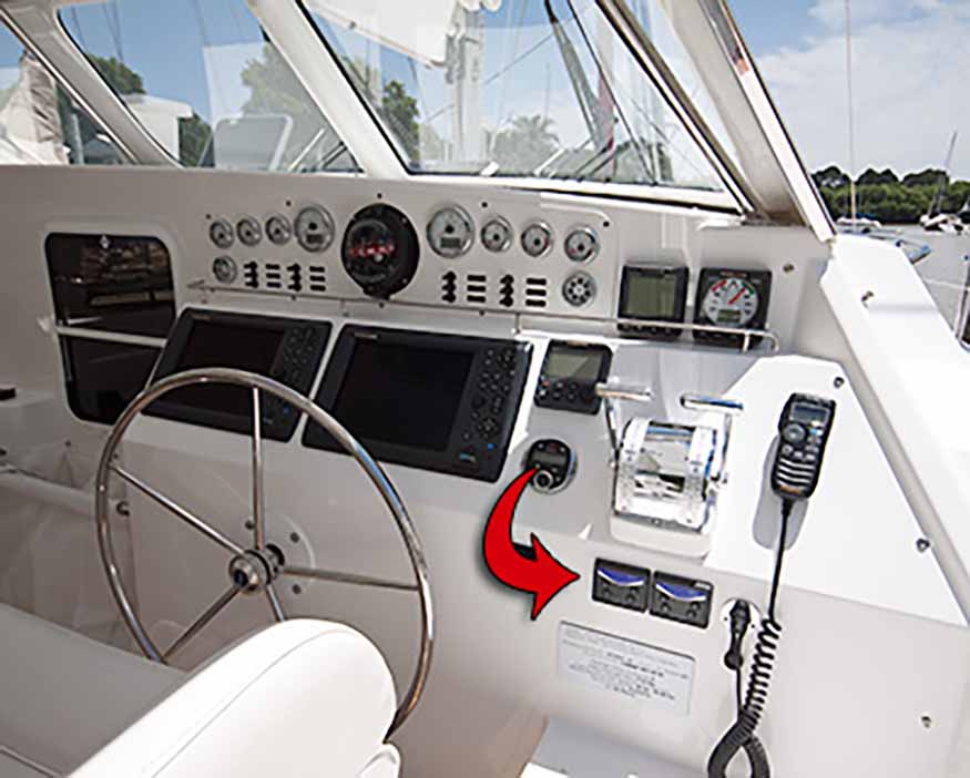 Antares 44 GS Helm Switches